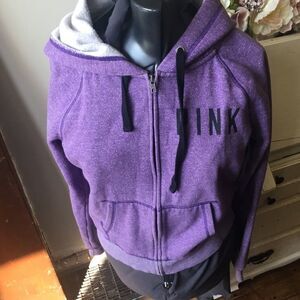 Victoria’s Secret purple fleece zipped hoodie